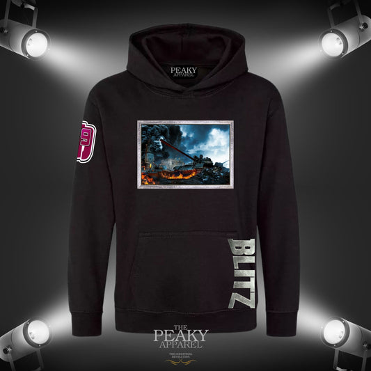 Meadsy69 Scene 2 World of Tanks Blitz  Hoodie Unisex Casual Black Grey Design Soft Feel Midweight Quality Material