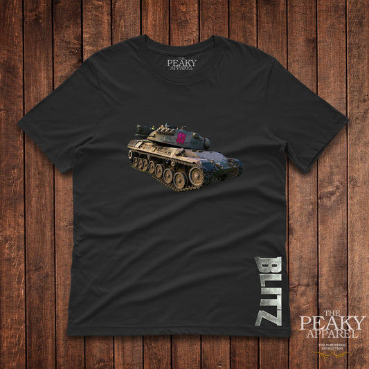 Meadsy69 Leopard World of Tanks Blitz T-Shirt Casual Black or White Design Soft Feel Lightweight Quality Material