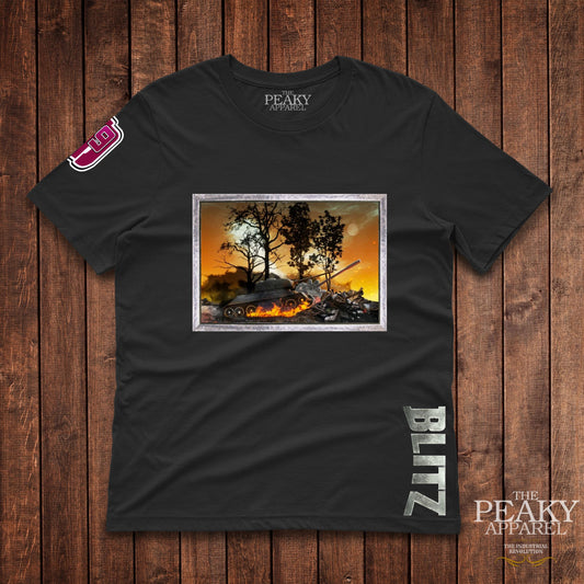 Meadsy69 Scene 1 World of Tanks Blitz T-Shirt Casual Black or White Design Soft Feel Lightweight Quality Material