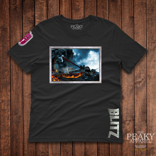 Meadsy69 Scene 2 World of Tanks Blitz T-Shirt Casual Black or White Design Soft Feel Lightweight Quality Material