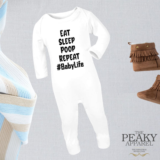 Baby Body Sleeper Suit #BabyLife Design Peaky Apparel