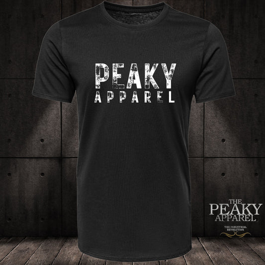 "Peaky Apparel" Rustic Mens Casual T-Shirt Black or White Design Soft Feel Lightweight Quality Material