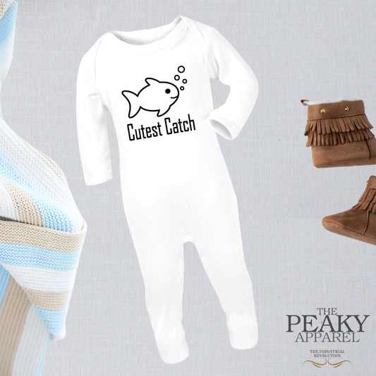 Baby Body Sleeper Suit Cutest Catch Design Peaky Apparel