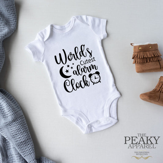 Baby Vest Suit Alarm Clock Design Peaky Apparel