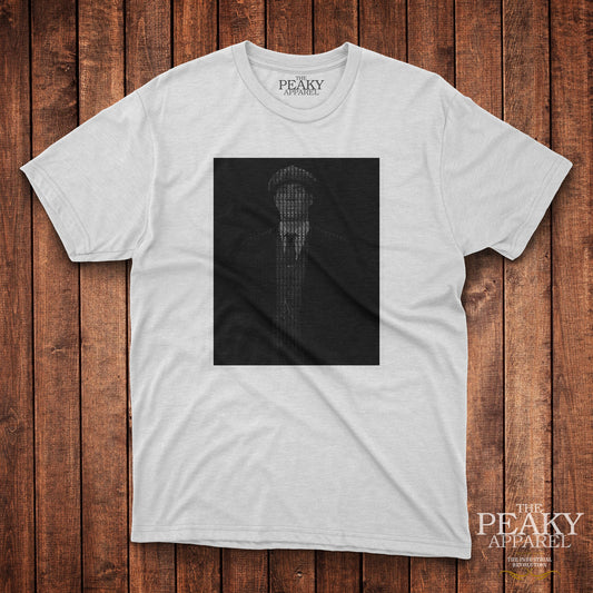 Peaky Apparel Blinder Mens Casual T-Shirt Black or White "TOMMY SHELBY SILHOUETTE" Design Soft Feel Lightweight Quality Material