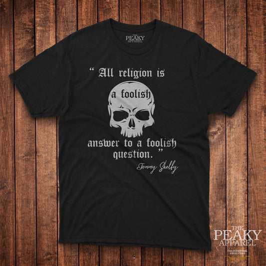 Peaky Apparel Blinder Mens Casual T-Shirt Black or White "SKULL" Design Soft Feel Lightweight Quality Material