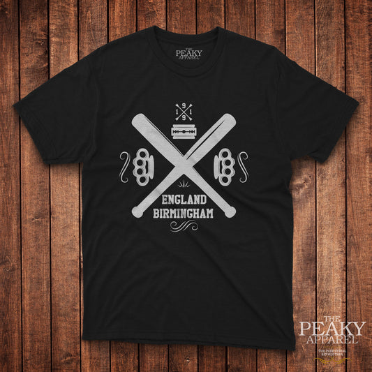 Peaky Apparel Blinder Mens Casual T-Shirt Black or White "BATS" Design Soft Feel Lightweight Quality Material