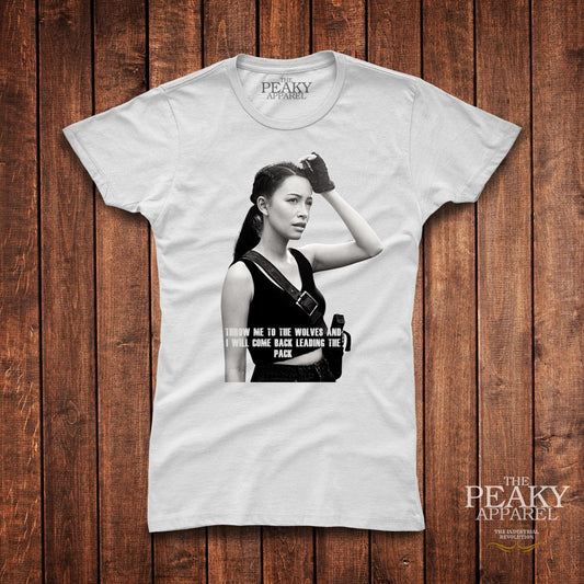 WALKING DEAD T-Shirt Ladies Women Black or White "ROSITA" Design Soft Feel Casual Lightweight Quality Material