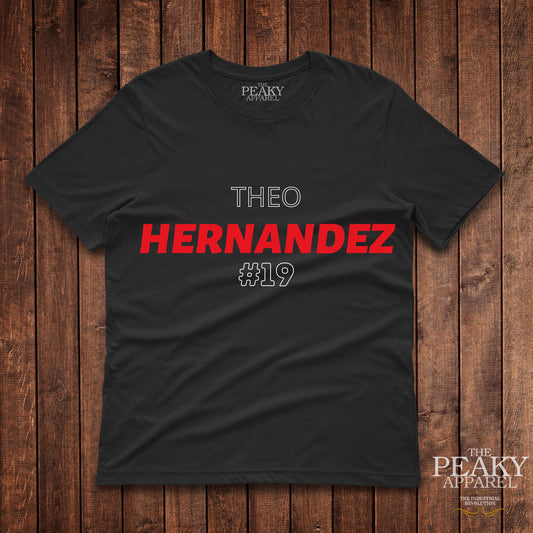 AC Milan Theo Hernandez T-Shirt Kids Casual Black or White Football Design Soft Feel Lightweight Quality Material