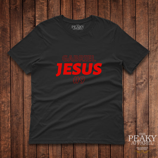 Arsenal Gabriel Jesus T-Shirt Kids Casual Black or White Football Design Soft Feel Lightweight Quality Material