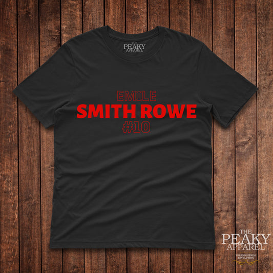 Arsenal Emile Smith Rowe T-Shirt Kids Casual Black or White Football Design Soft Feel Lightweight Quality Material