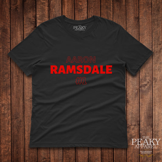 Arsenal Aaron Ramsdale T-Shirt Kids Casual Black or White Football Design Soft Feel Lightweight Quality Material