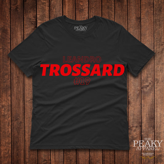Arsenal Leandro Trossard T-Shirt Kids Casual Black or White Football Design Soft Feel Lightweight Quality Material
