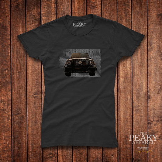 Super Car G Wagon T-Shirt Womens Casual Black or White Design Soft Feel Lightweight Quality Material
