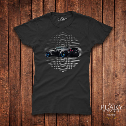 Super Car Nissan Skyline GTR T-Shirt Womens Casual Black or White Design Soft Feel Lightweight Quality Material